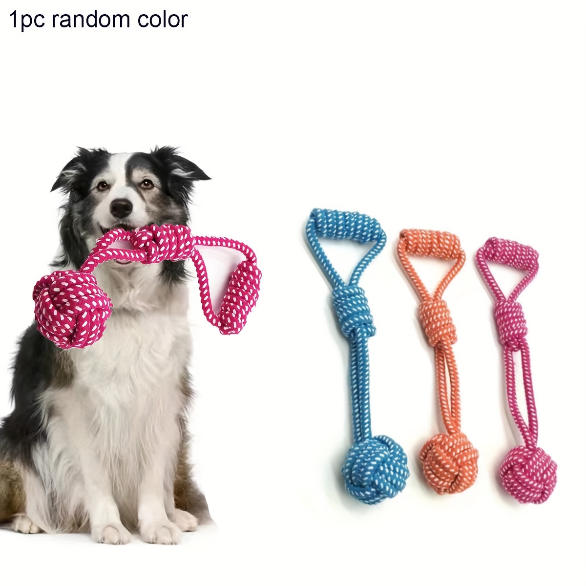 Interactive Squeaky Plush Dog Toy - Jouet en corde pour chien Durable,